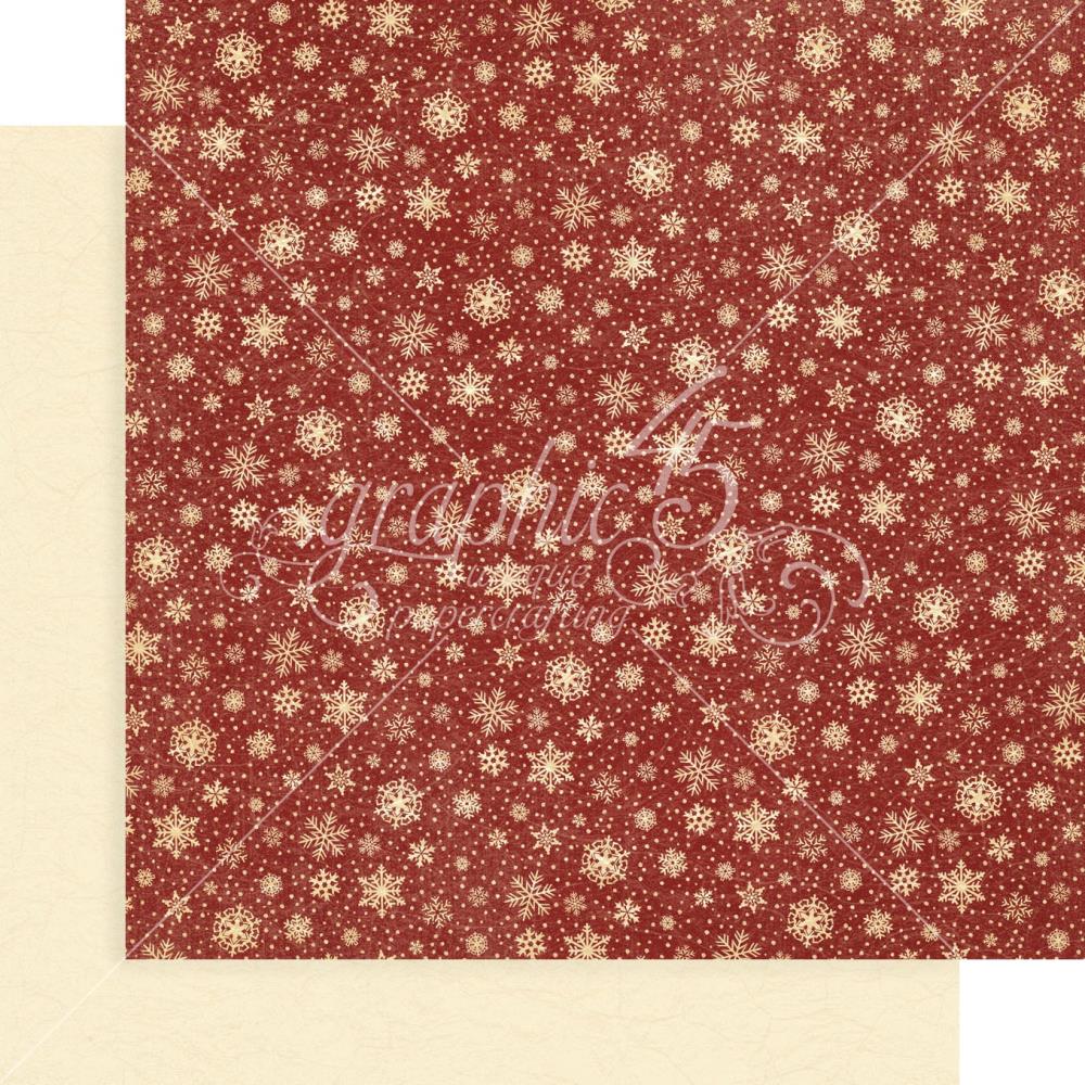 Graphic 45 Letters to Santa 12 x 12 Patterns And Solids Paper Pad g4502698 Snowflakes