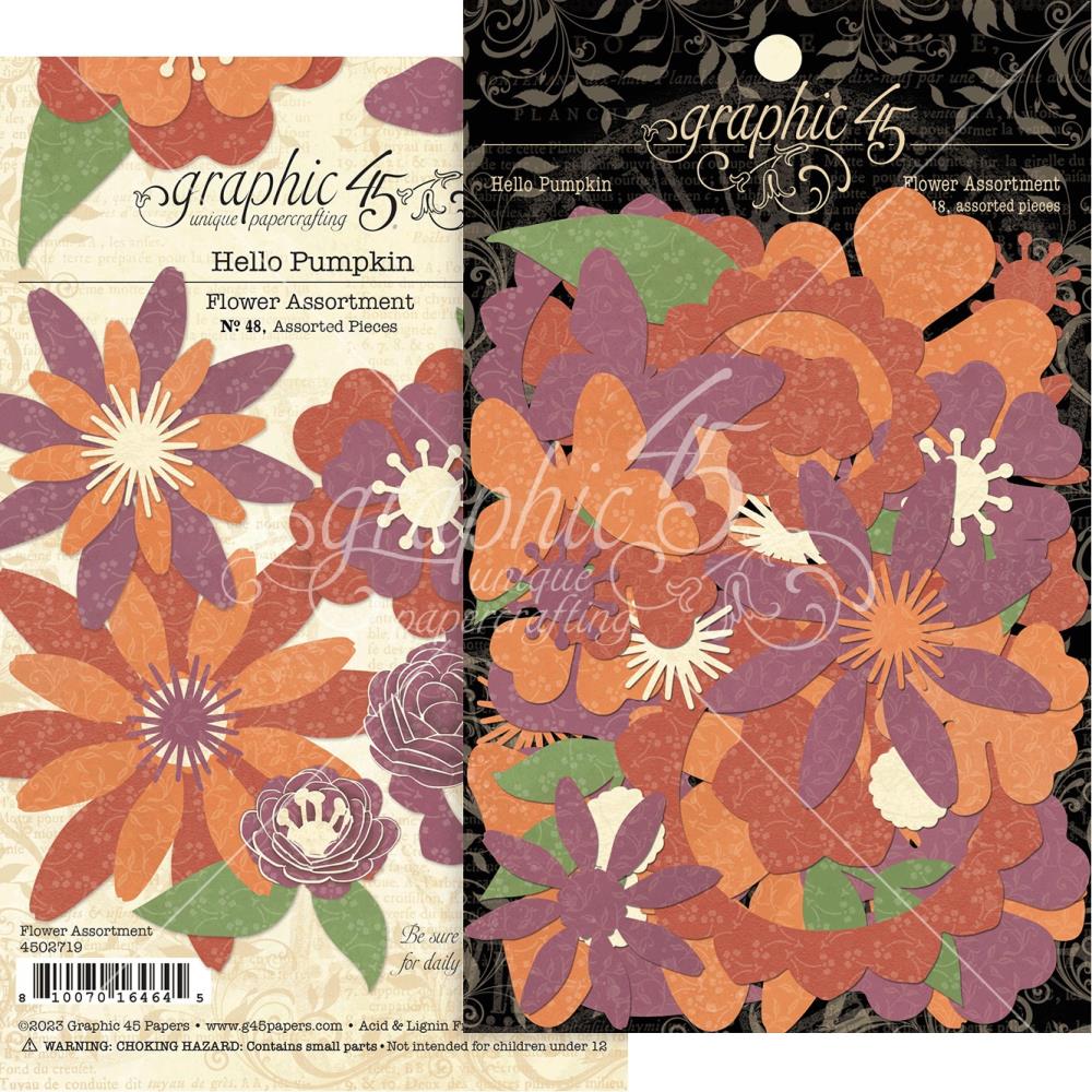 Graphic 45 Hello Pumpkin Flower Ephemera Assortment g4502719