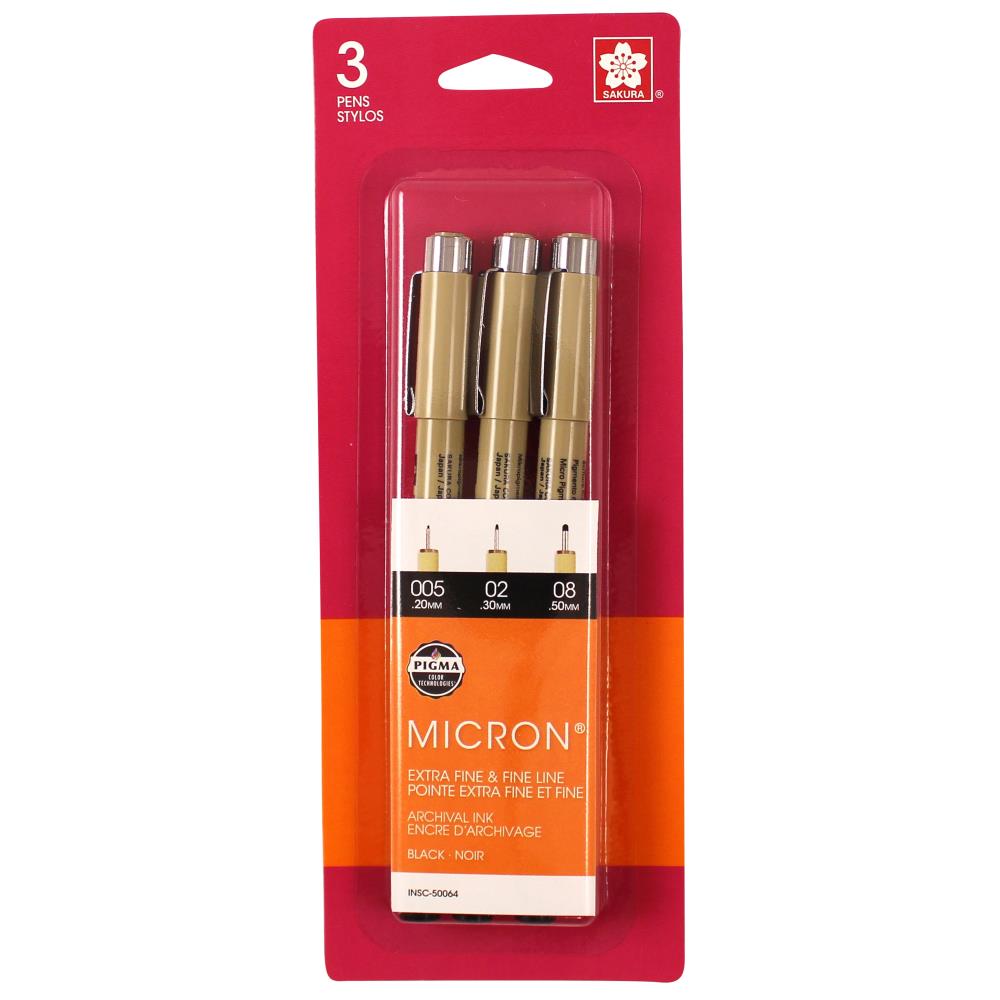 Sakura Pigma Micron Pens Assorted 3 Pack 50064