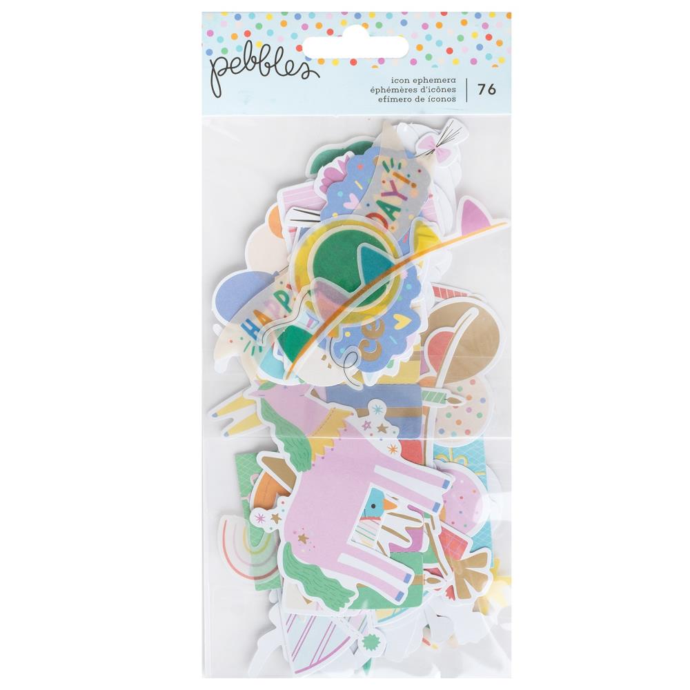 American Crafts Pebbles All the Cake Journaling Ephemera Pack 34022072