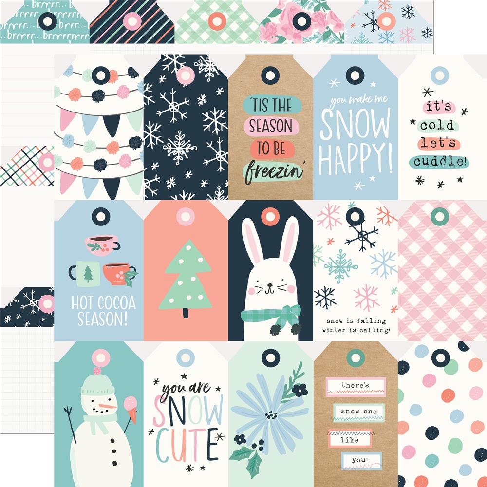 Simple Stories Winter Wonder 12 x 12 Collection Kit 21200 Tags Elements