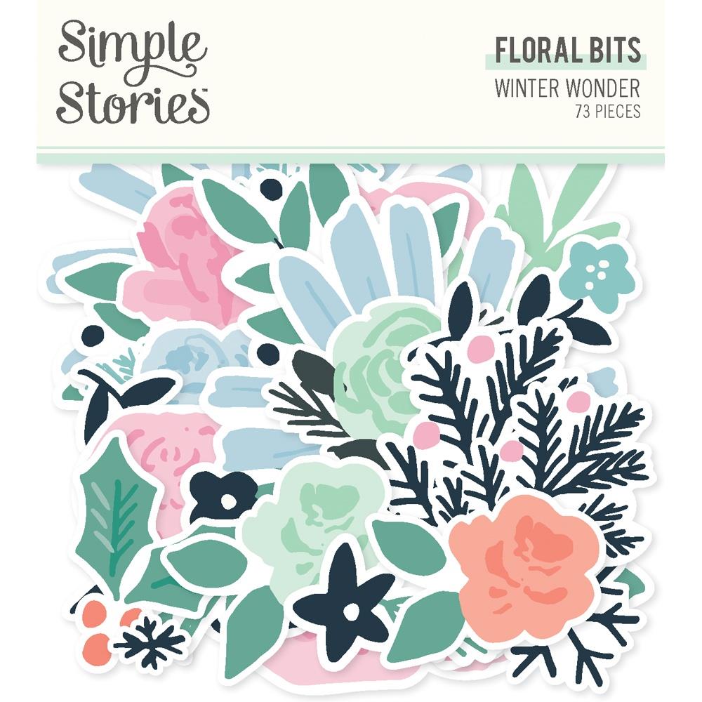 Simple Stories Winter Wonder Floral Bits And Pieces 21220