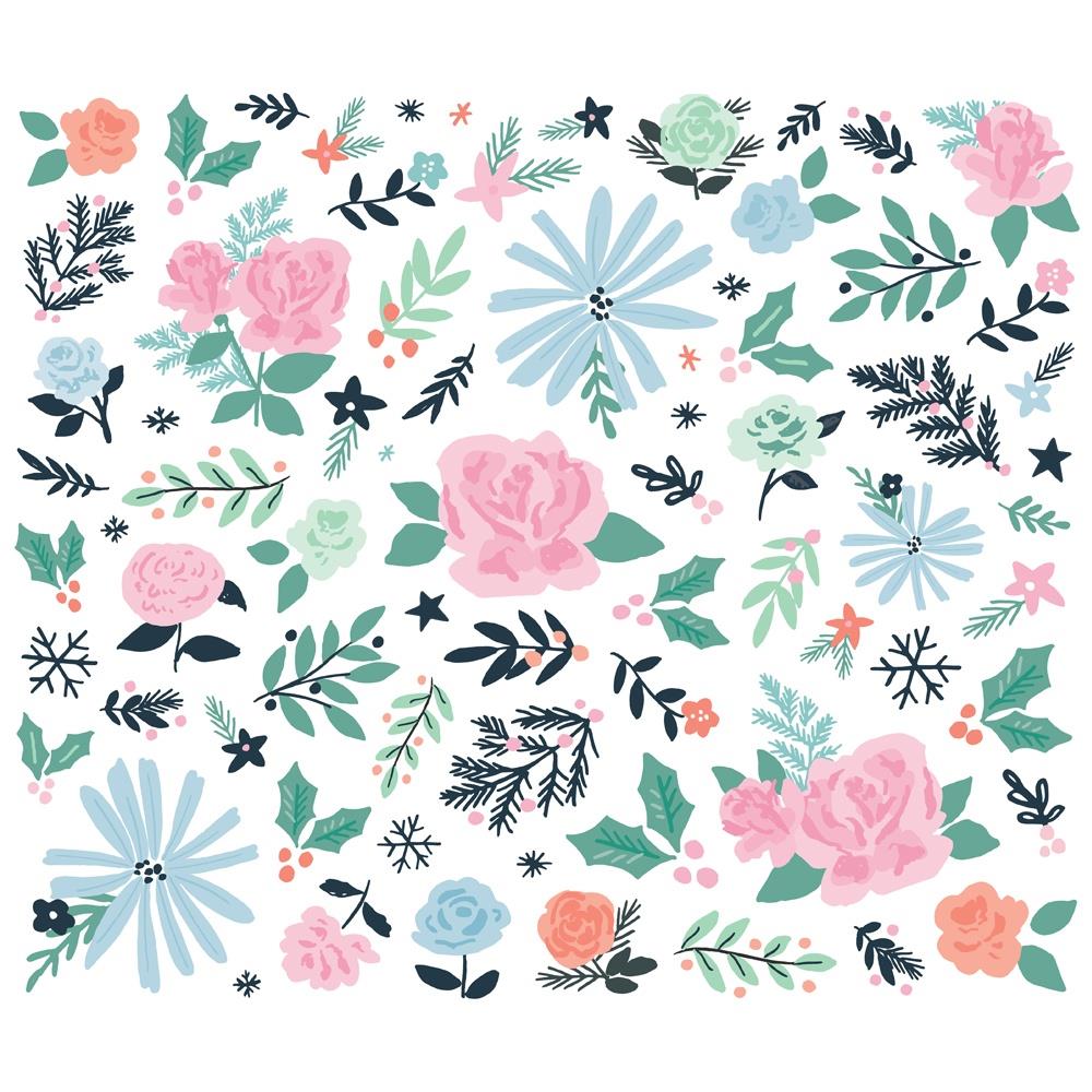 Simple Stories Winter Wonder Floral Bits And Pieces 21220 Detailed Product View