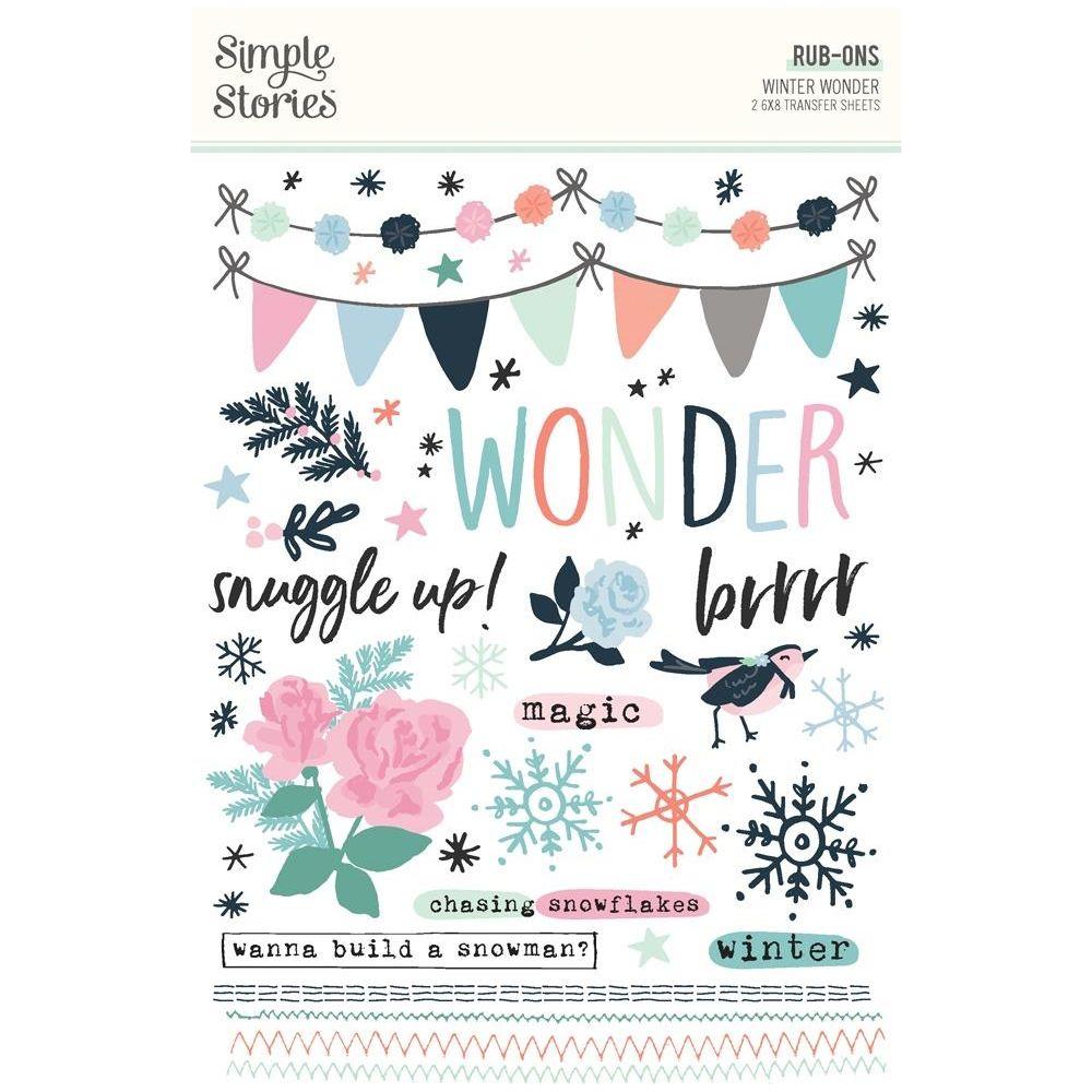 Simple Stories Winter Wonder Rub Ons 21221