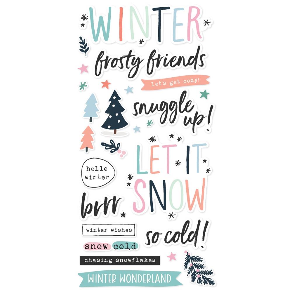 Simple Stories Winter Wonder Foam Stickers 21225 Detailed Product View