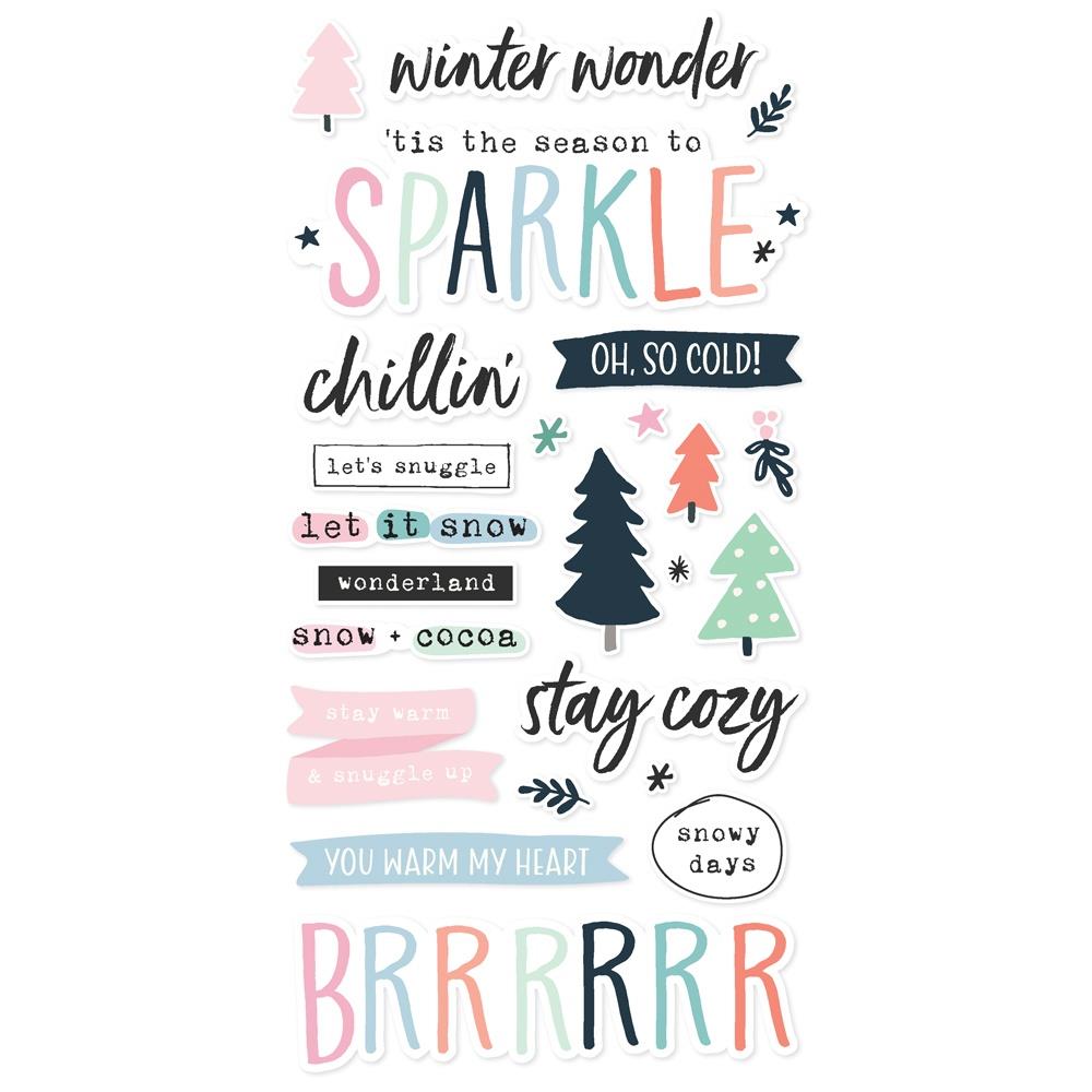 Simple Stories Winter Wonder Foam Stickers