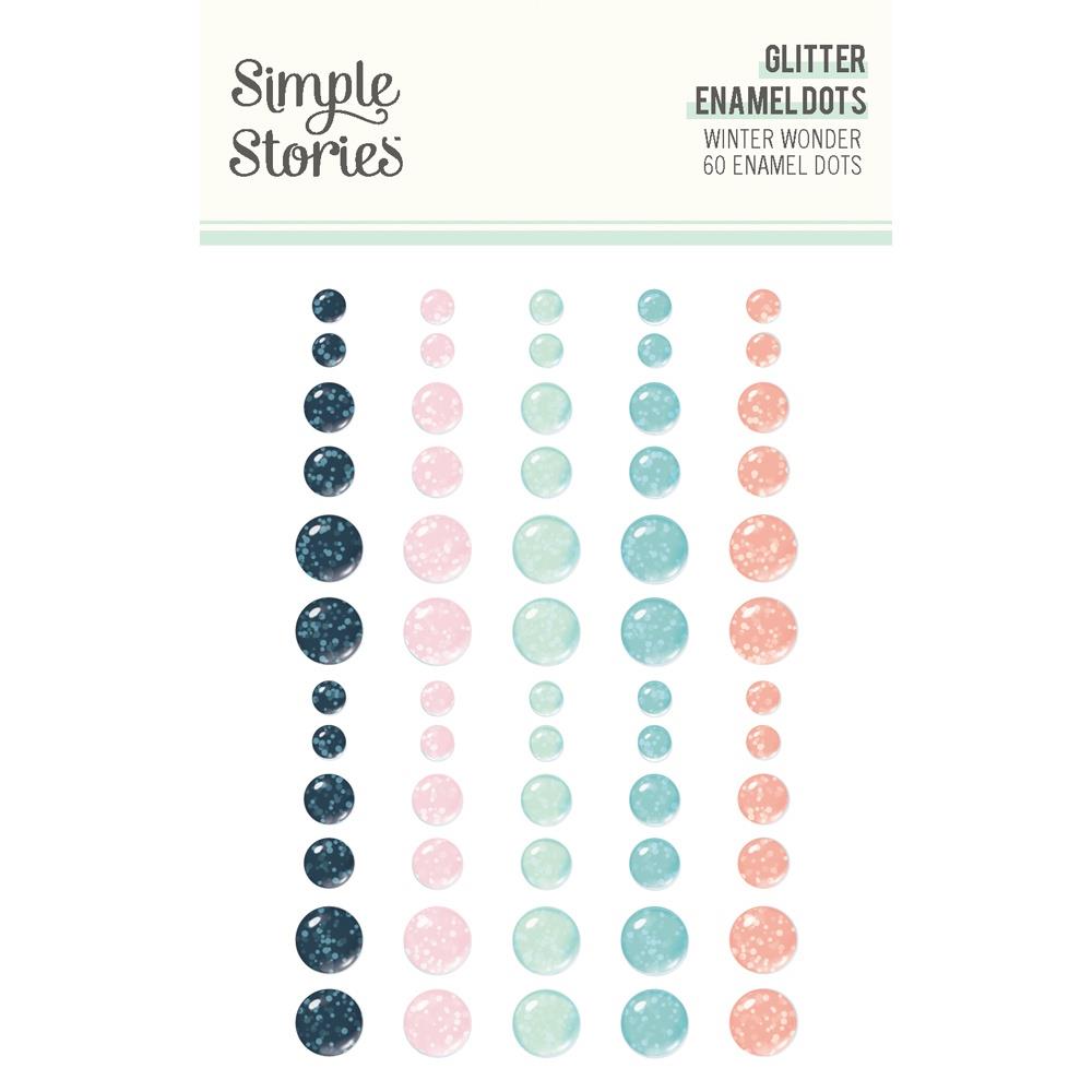 Simple Stories Winter Wonder Glitter Enamel Dots 21227