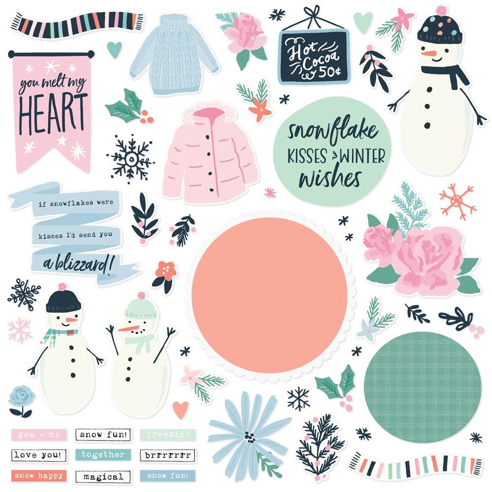 Simple Stories Winter Wonder Card Kit 21231 Winter Sentiments