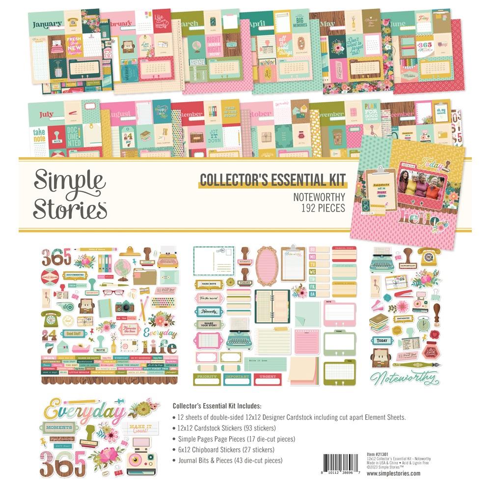 Simple Stories Noteworthy 12 x 12 Collector's Essential Kit 21301