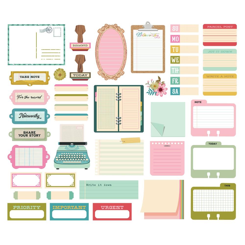 Simple Stories Noteworthy 12 x 12 Collector's Essential Kit 21301 Journal Bits