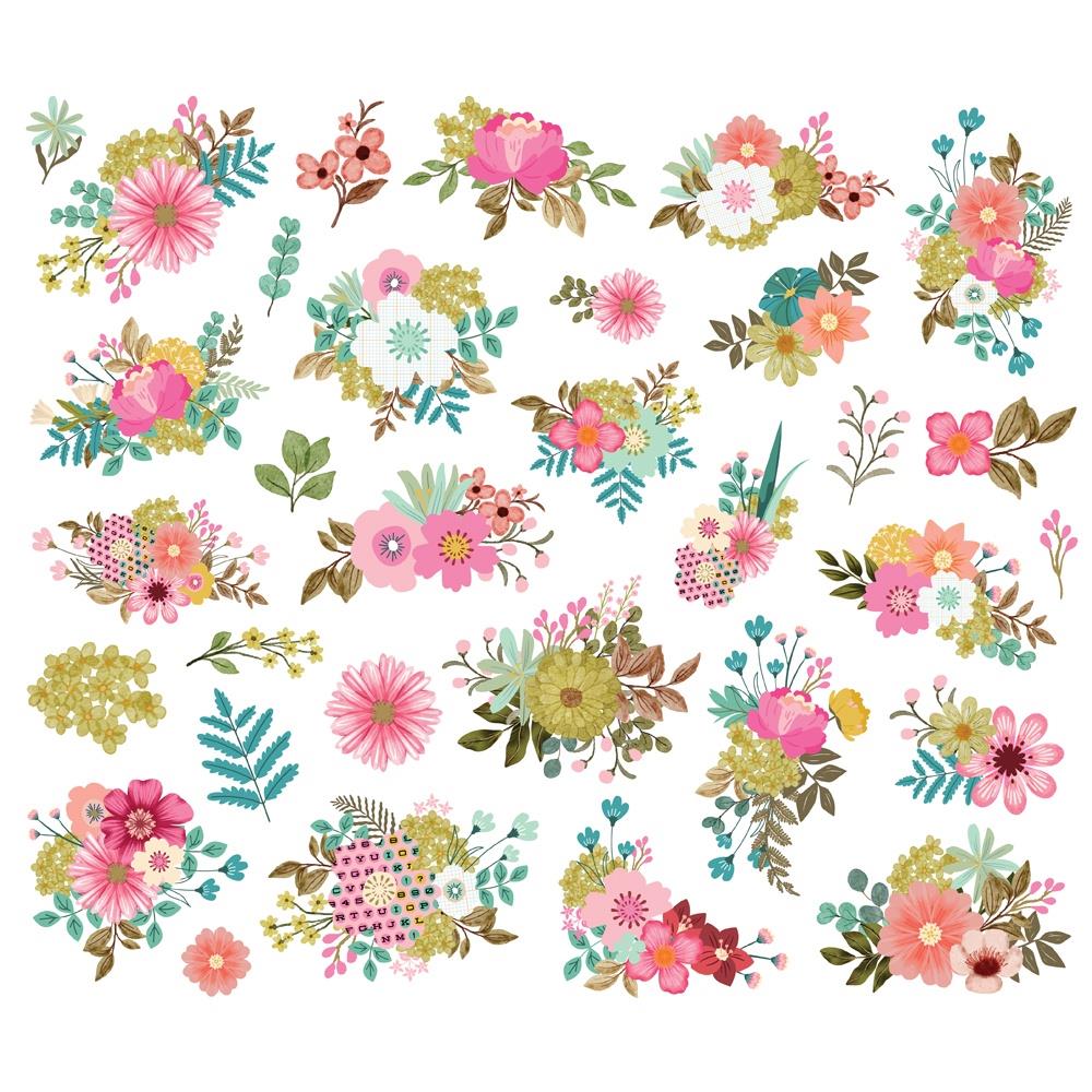 Simple Stories Noteworthy Floral Bits And Pieces 21320 Detailed Product View