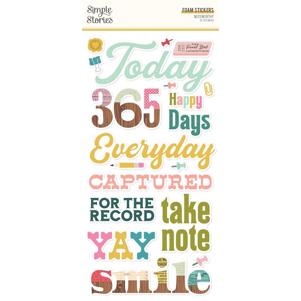 Simple Stories Noteworthy Foam Stickers 21326