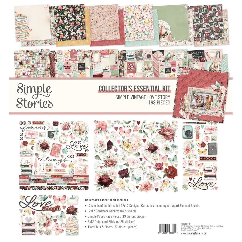 Simple Stories Vintage Love Story 12 x 12 Collector's Essential Kit 21401