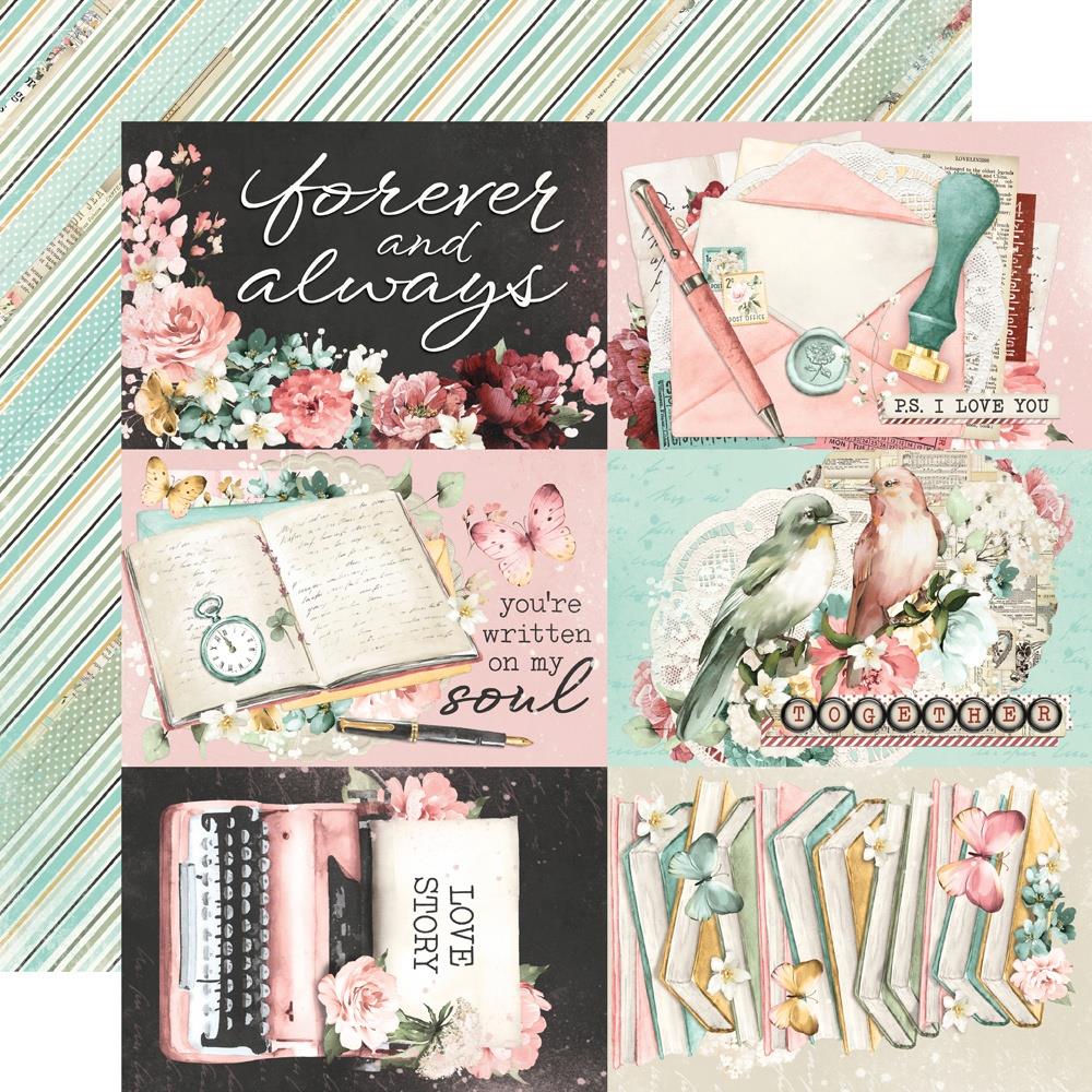 Simple Stories Vintage Love Story 12 x 12 Collector's Essential Kit 21401 4X6 Elements