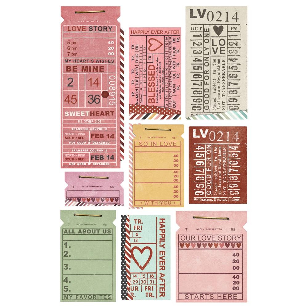 Simple Stories Vintage Love Story Sticker Book 21426 Vintage Tickets