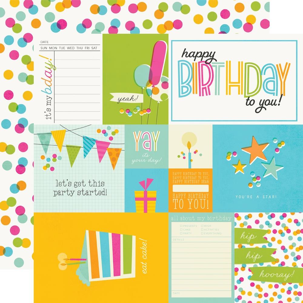 Simple Stories Birthday 12 x 12 Collection Kit 21905 Elements