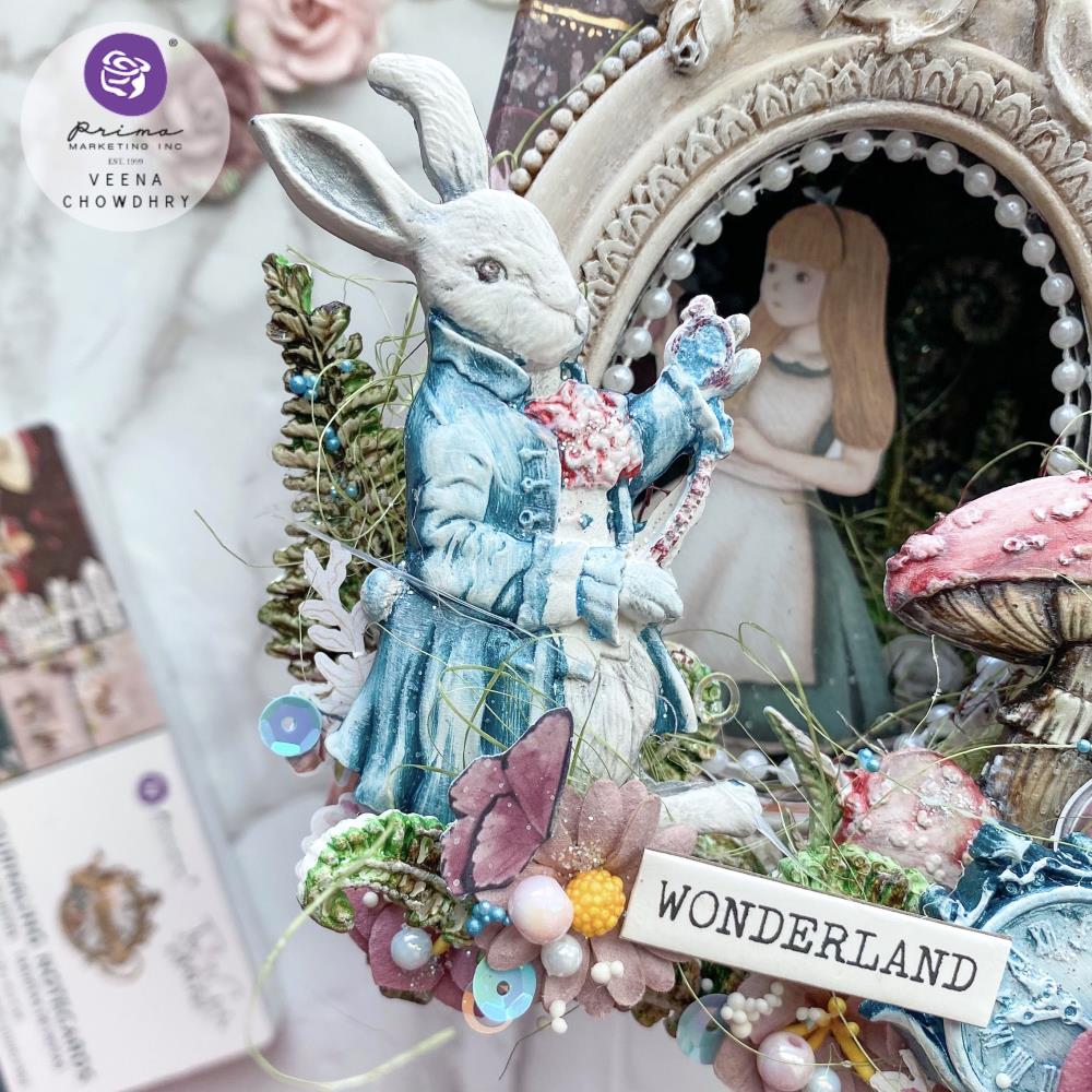 Prima Marketing Lost In Wonderland Ephemera 665159 Storybook Rabbit Alice Multimedia Project
