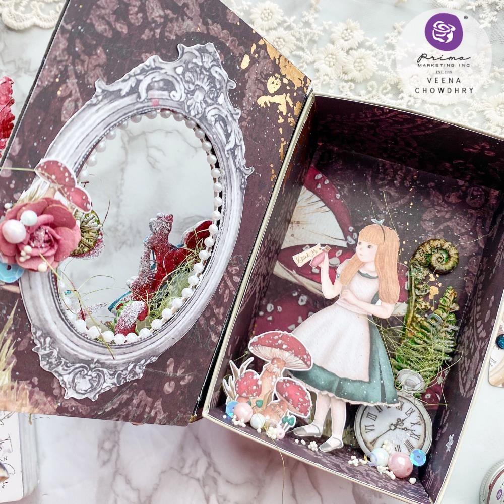 Prima Marketing Enchanted Garden Lost In Wonderland Flowers 665760 Storybook Multimedia Box Scene