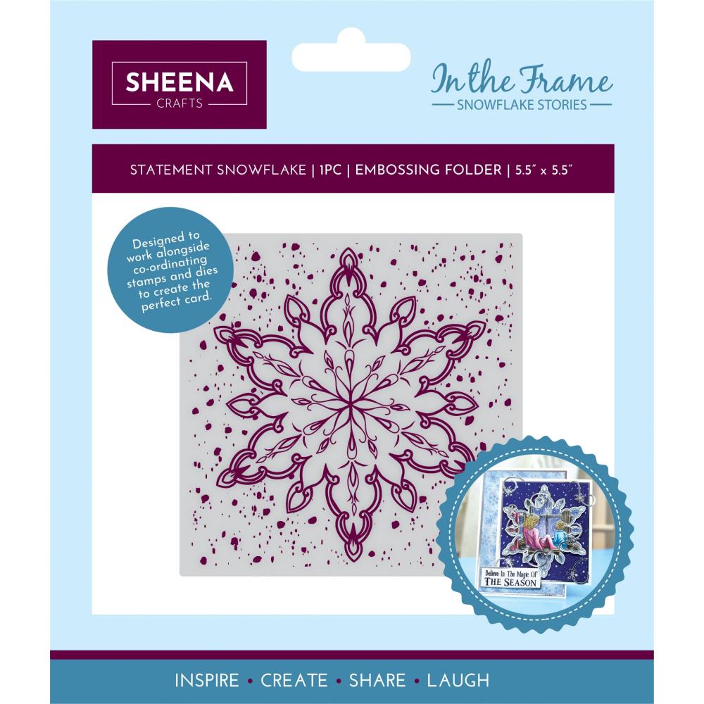 Crafter's Companion Statement Snowflake Embossing Folder sd-itf-ss-ef5.5-ss