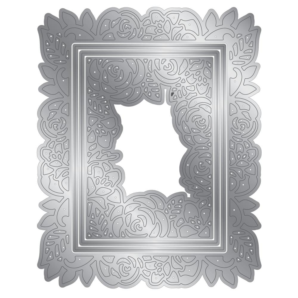 Crafter's Companion Rose Garden Cut And Emboss Die cc-dce-md-roga Detailed Die View
