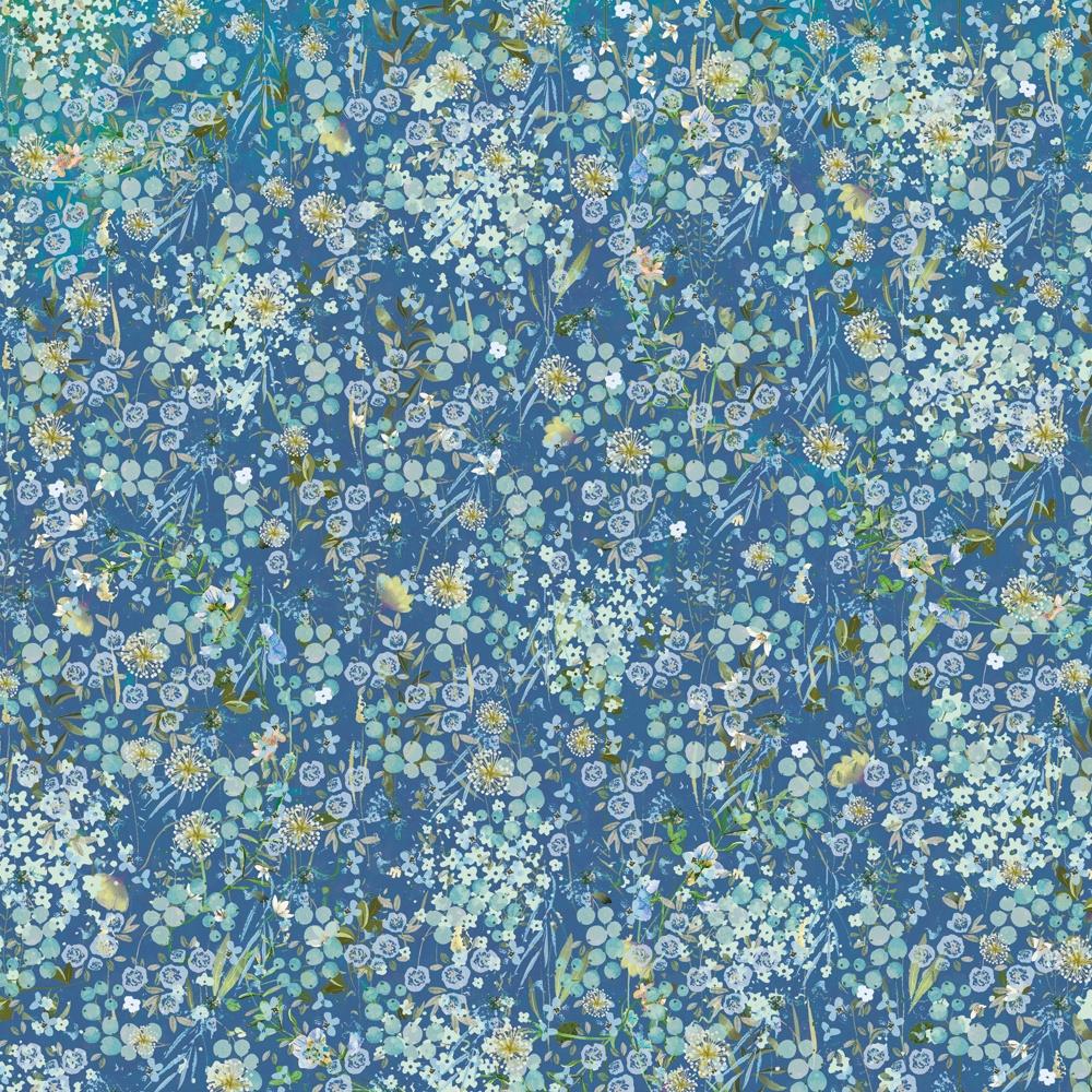 Crafter's Companion Ditsy Floral 12 x 12 Paper Pad cc-pad12-difl Blue Floral Layout