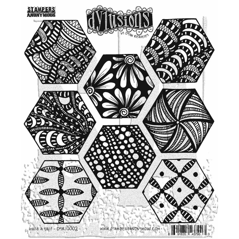 Dyan Reaveley Build a Quilt Cling Stamp Set Dylusions dyr10002