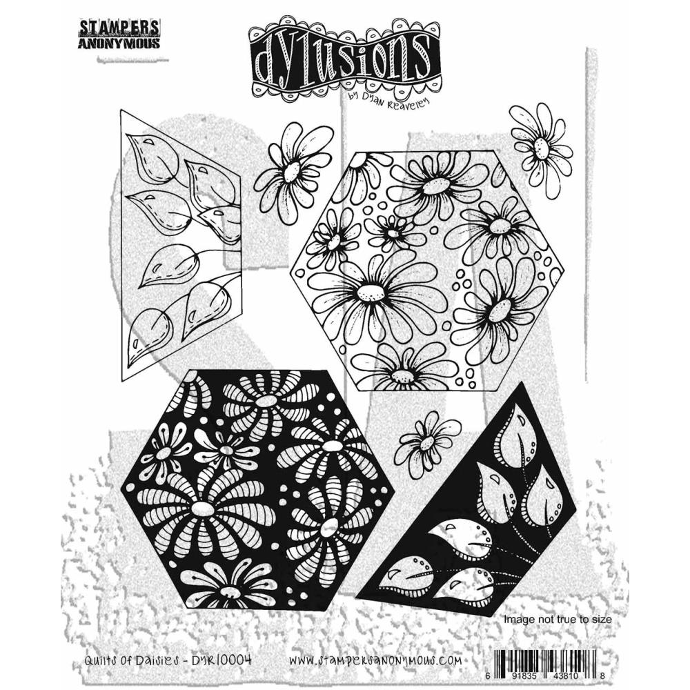 Dyan Reaveley Quilts of Dasies Cling Stamp Set Dylusions dyr10004