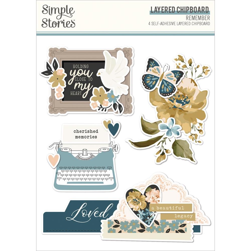 Simple Stories Remember Layered Chipboard 21523