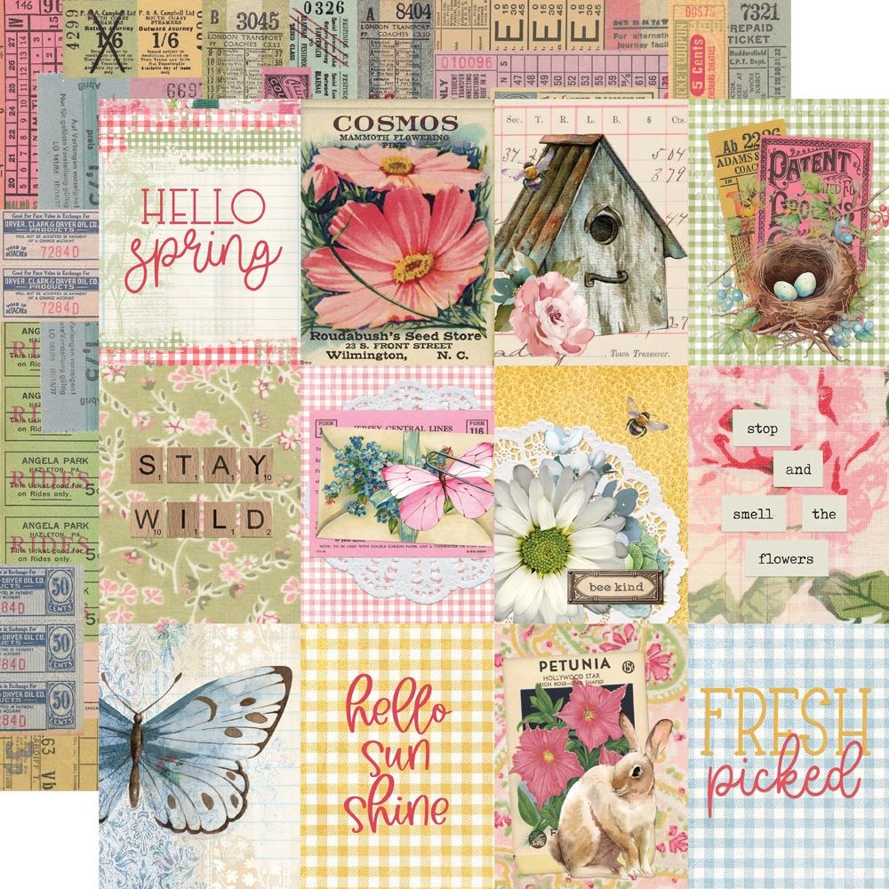 Simple Stories Vintage Spring Garden 12 x 12 Collection Kit 21700 3X4 Elements