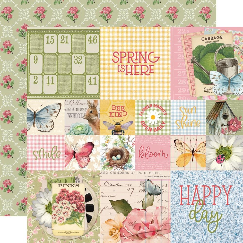 Simple Stories Vintage Spring Garden 12 x 12 Collection Kit 21700 2X2/4X4 Elements