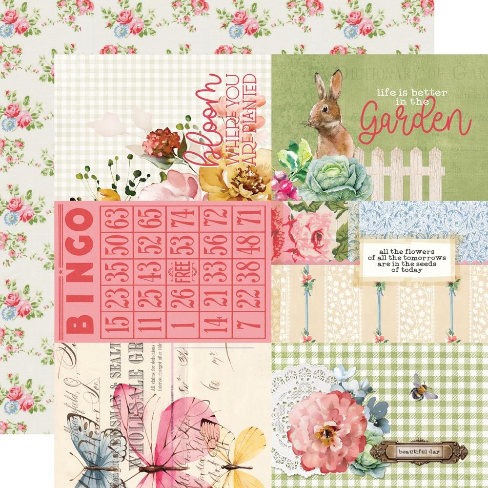 Simple Stories Vintage Spring Garden 12 x 12 Collection Kit 21700 4X6 Elements
