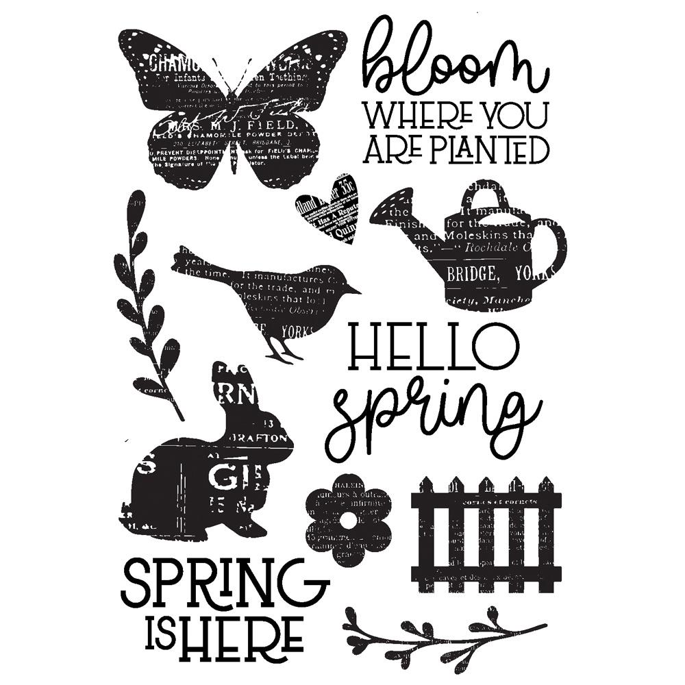 Simple Stories Vintage Spring Garden Clear Stamps 21723 Detailed Product View