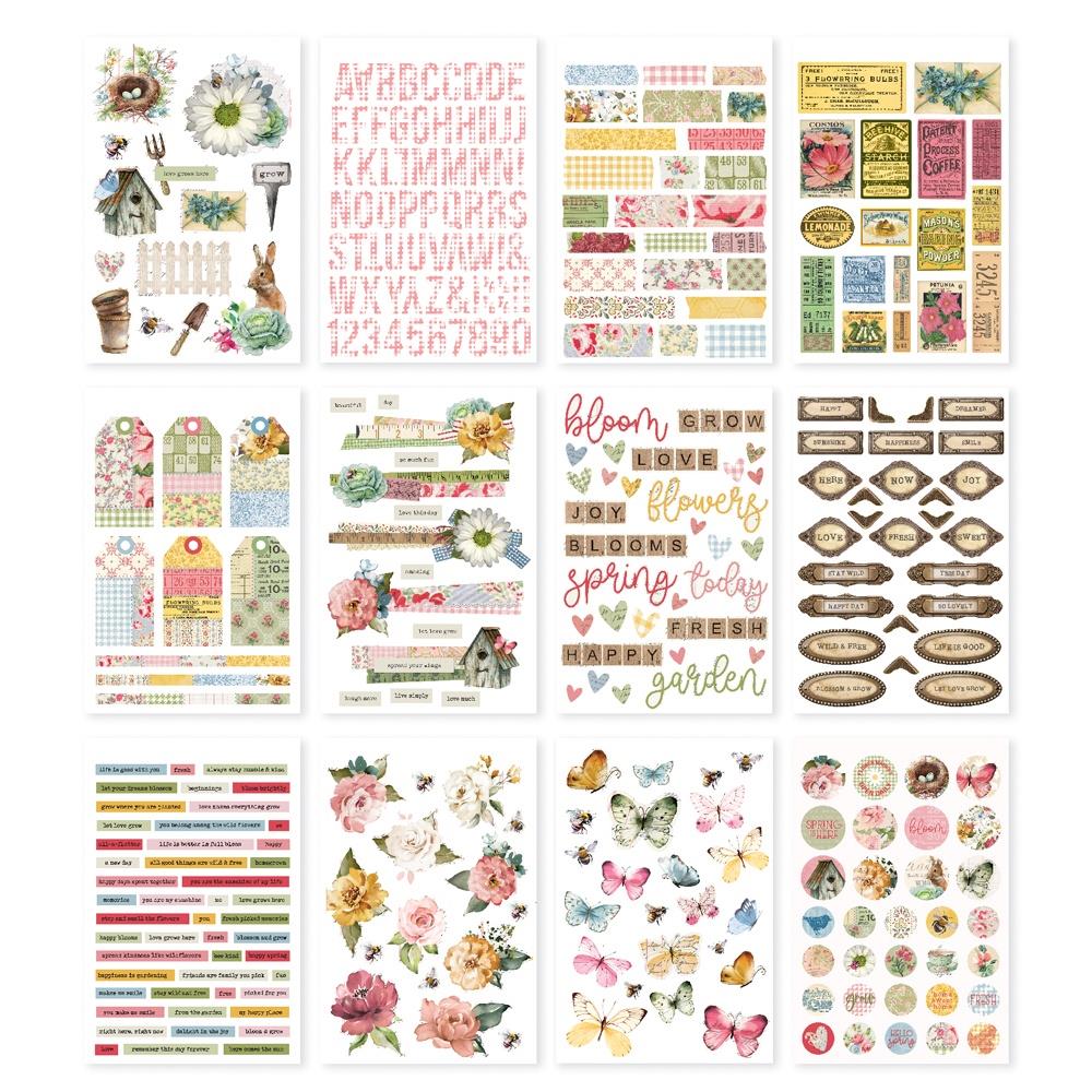 Simple Stories Vintage Spring Garden Sticker Book 21728 Detailed Product View