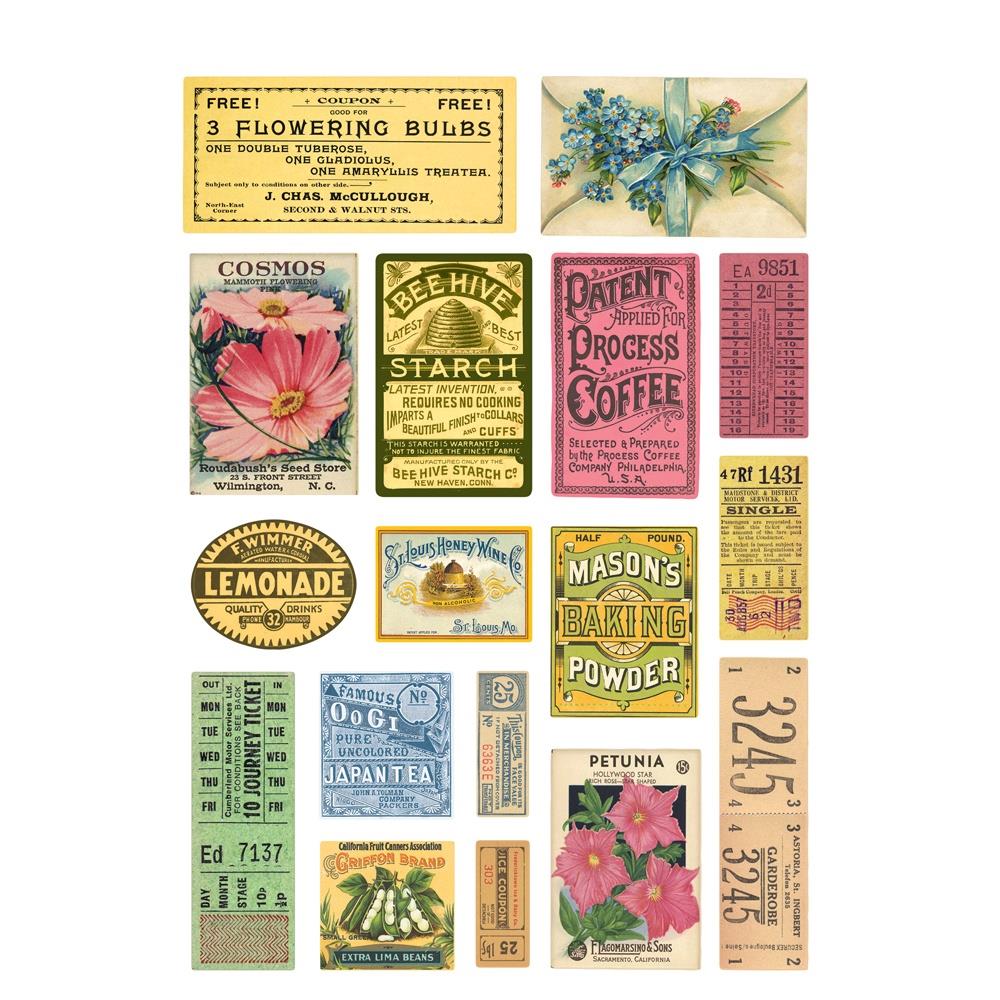 Simple Stories Vintage Spring Garden Sticker Book 21728 Vintage Labels