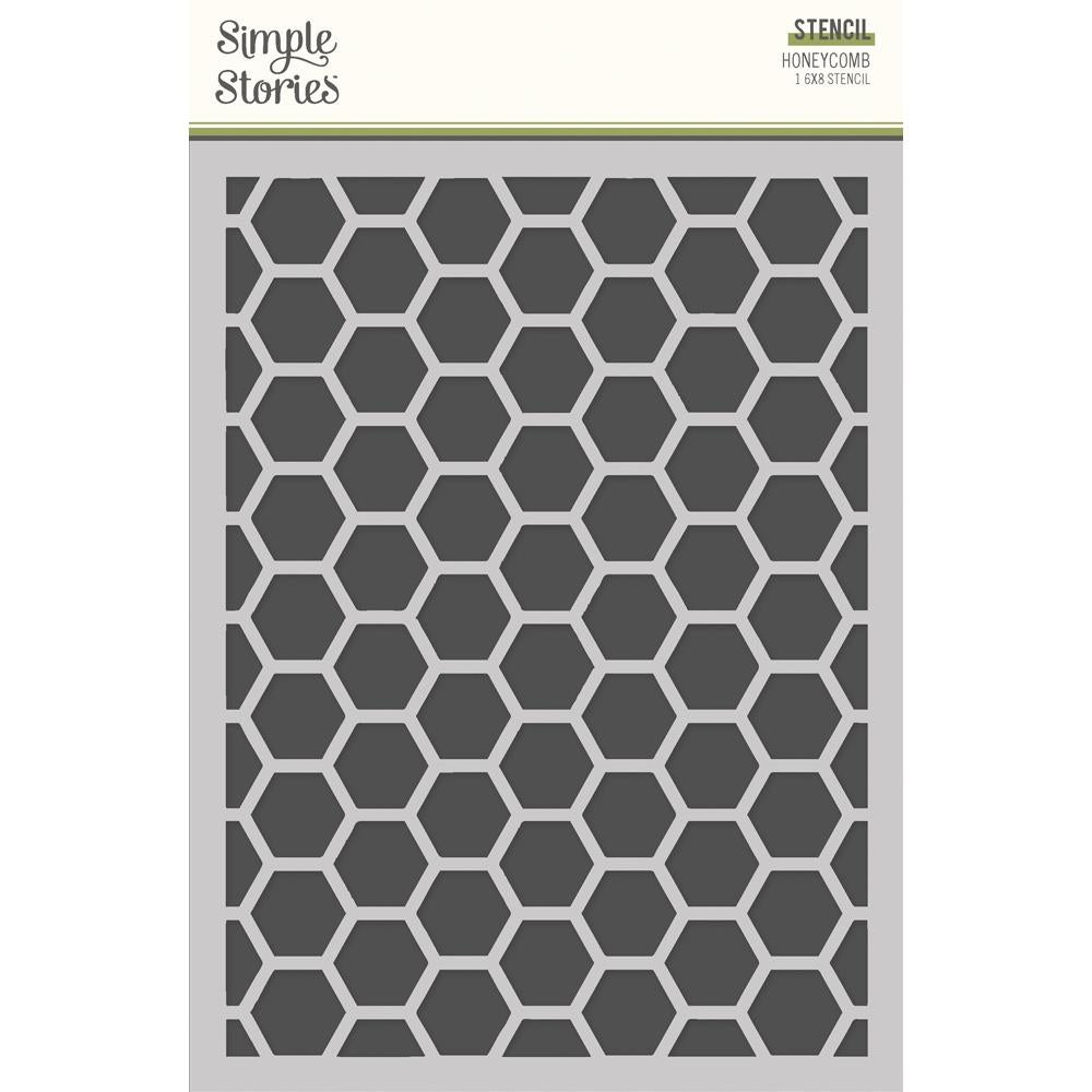 Simple Stories Vintage Spring Garden Honeycomb 6 x 8 Stencil 21737
