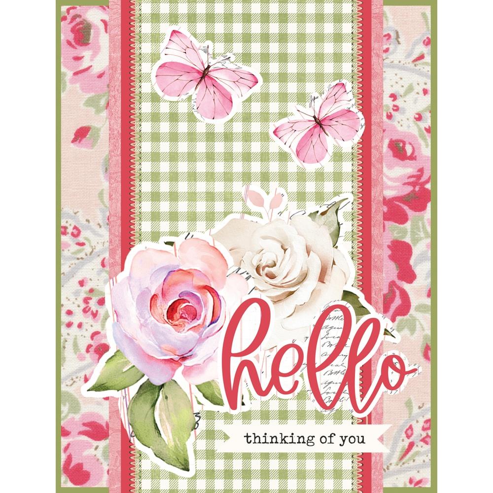 Simple Stories Vintage Spring Garden Card Kit 21739 Hello Thinking Of You Card