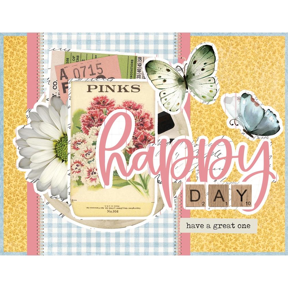Simple Stories Vintage Spring Garden Card Kit 21739 Happy Day Card