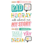 Simple Stories True Colors Foam Stickers 21825 All About Me Sentiments
