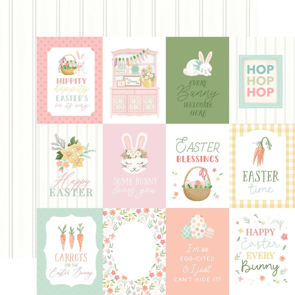 Carta Bella Here Comes Easter 12 x 12 Collection Kit cbhce351016 3X4 Journaling Cards