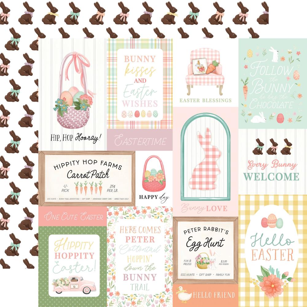 Carta Bella Here Comes Easter 12 x 12 Collection Kit cbhce351016 Multi Journaling Cards