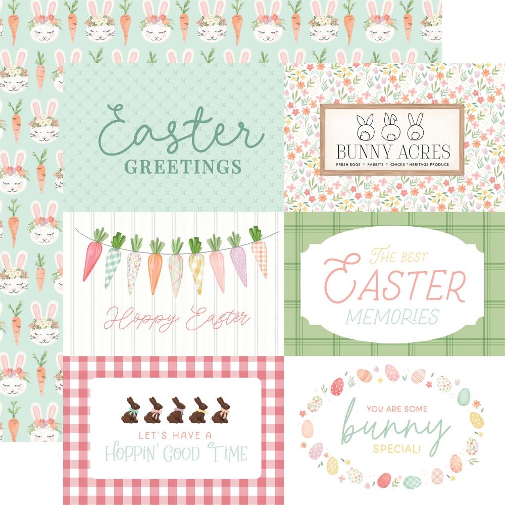 Carta Bella Here Comes Easter 12 x 12 Collection Kit cbhce351016 6X4 Journaling Cards