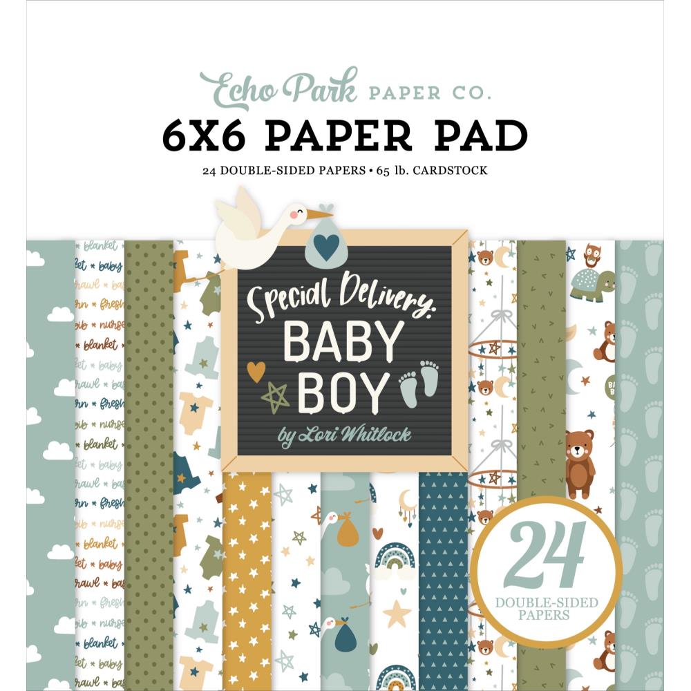 Echo Park Special Delivery Baby Boy 6 x 6 Paper Pad sdb353023