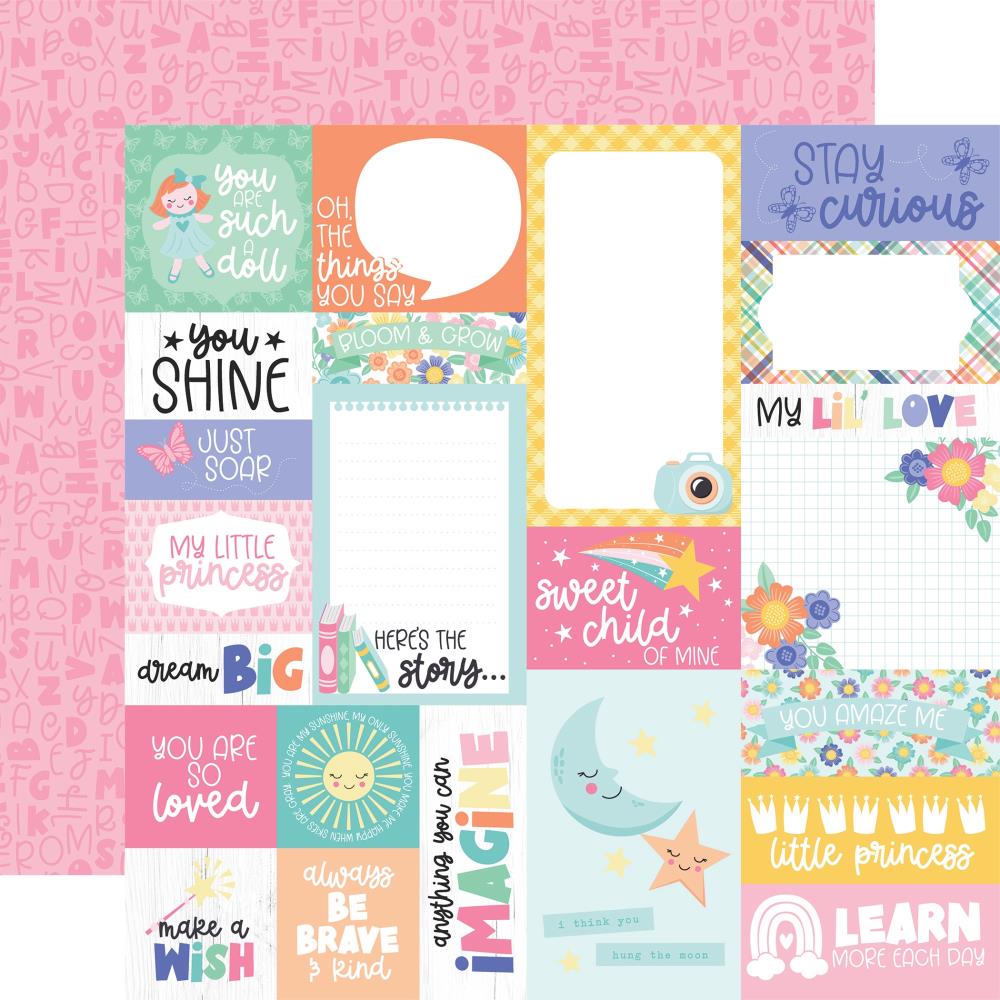 Echo Park My Little Girl 12 x 12 Collection Kit mlg358016 Multi Journaling Cards