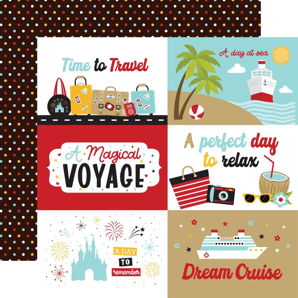 Echo Park A Magical Voyage 12 x 12 Collection Kit amv359016 6X4 Journaling Cards