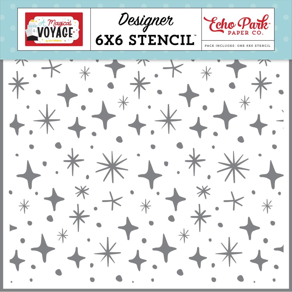Echo Park Sparkly Memories 6 x 6 Stencil amv359034