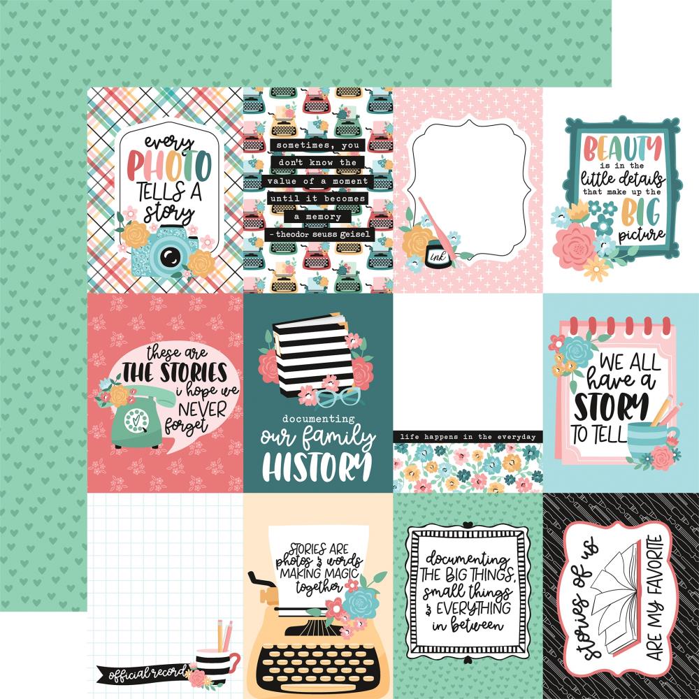 Echo Park Telling Our Story 12 x 12 Collection Kit tos360016 3X4 Journaling Cards