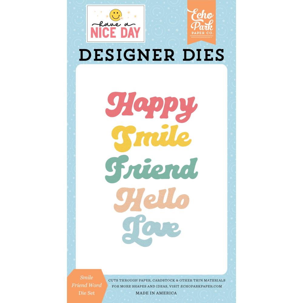 Echo Park Smile Friend Word Dies hnd361041