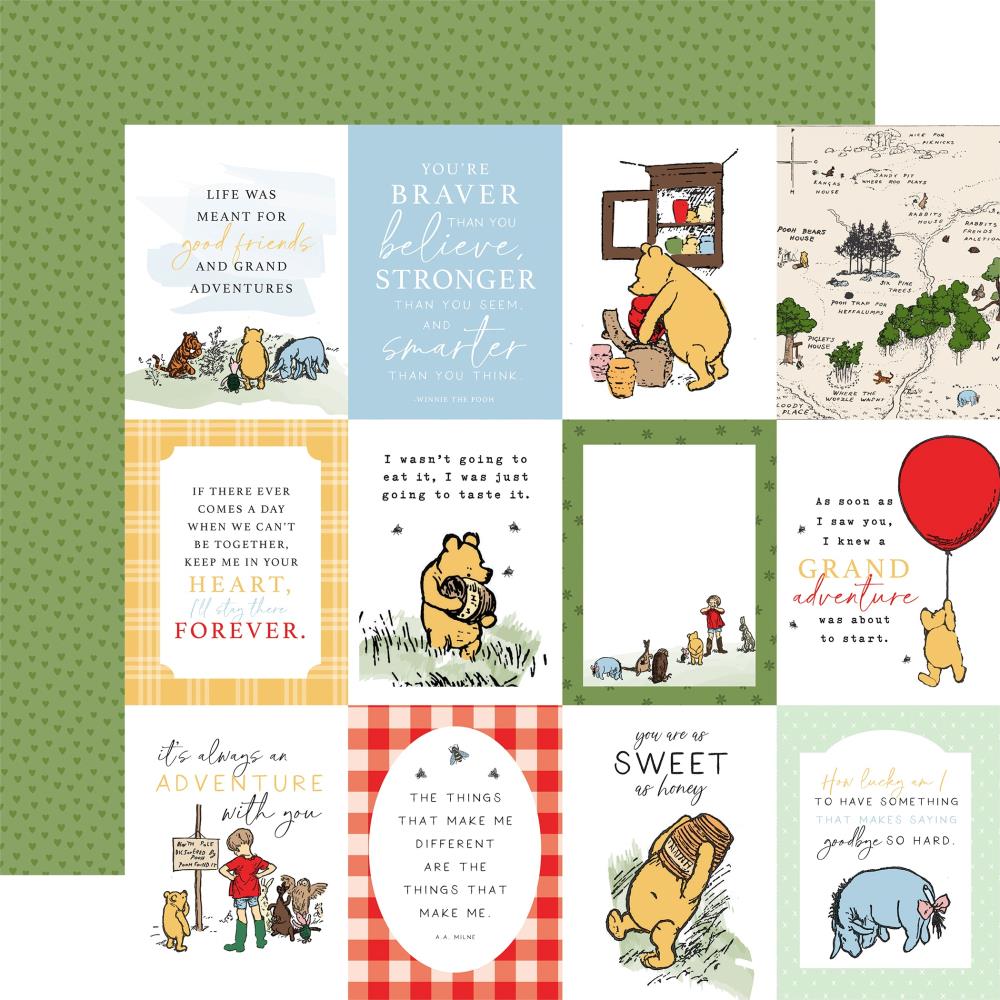 Echo Park Winnie The Pooh 12 x 12 Collection Kit wtp363016 3X4 Journaling Cards