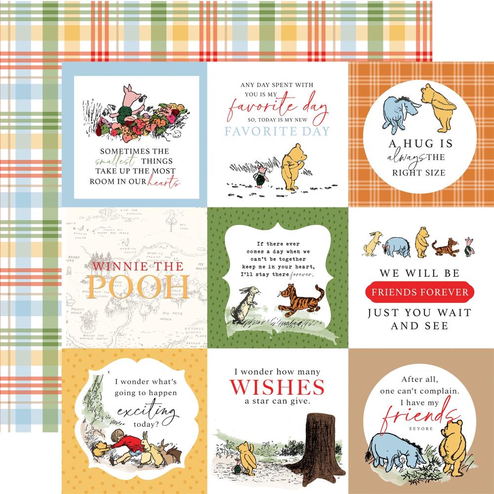 Echo Park Winnie The Pooh 12 x 12 Collection Kit wtp363016 4X4 Journaling Cards