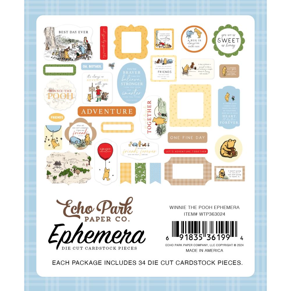 Echo Park Winnie The Pooh Ephemera wtp363024 Packaging View